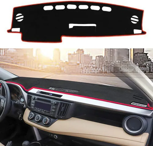 Miniatura 12 de Cubierta de salpicadero para salpicadero, alfombra personalizada para Toyota RAV4 2013 2014 2015 2016 2017 2018 Accesorios antideslizante protector