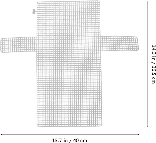 Miniatura 8 de EXCEART Juego de 12 hojas de lona de plástico para hacer bolsos, 15.7 x 14.4 in de malla resistente de plástico para manualidades, proyectos