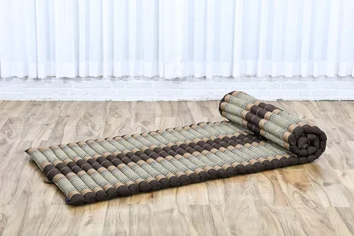 Miniatura 7 de Leewadee - Colchón de piso plegable - Futón japonés enrollable - Tatami de triple plegado - Cama de piso para invitados - Colchón de camping