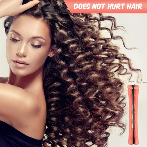Miniatura 6 de WILLBOND 60 varillas cortas permanentes de cabello natural con banda de goma elástica, kit de ondas frías de plástico antideslizante para mujer