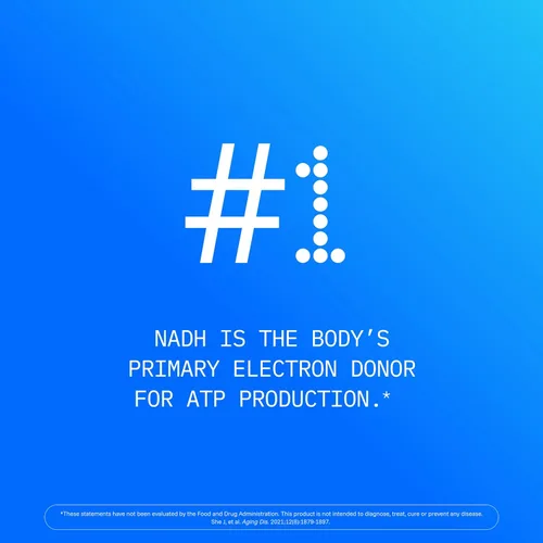 Miniatura 6 de ProHealth NADH Pro - Boost NAD+ (25 mg, 60 pastillas de acción rápida) Aumenta la energía, la memoria y el enfoque Apoyo del estado de ánimo