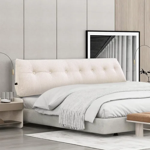 Miniatura 6 de SLIGUY Almohada Grande para Cabecero, Almohada de Cuña para Cabecero, Cojín de Descanso en Cama, Almohada de Lectura Triangular para Sentarse