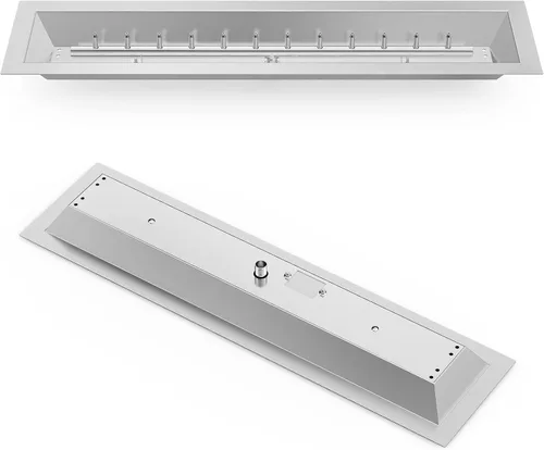 Miniatura 4 de Stanbroil 30" x 6" Sartén de caída lineal para hoguera con quemador de chorro mejorado, hoguera de gas natural o propano para exteriores, 54K BTU