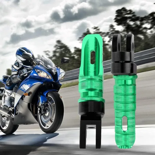 Miniatura 4 de Yctze Par de clavijas delanteras Pedales de aleación de aluminio para Kawasaki Ninja Z125 PRO Z250/SL Z400 Z900 (dorado)