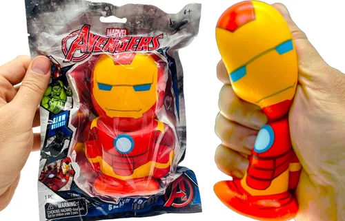 Miniatura 2 de JA-RU Marvel Avengers - Bola de espuma grande de 5.5 pulgadas (1 Iron Man) Squishy Figura de juguete de acción Super Hero Spiderman, Hulk, Capitán