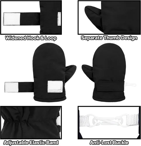 Miniatura 45 de QikQik Guantes de invierno impermeables para niños pequeños - Guantes de nieve para bebés