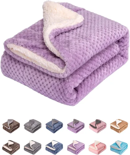 Miniatura 35 de Manta mullida o manta mullida para bebé niña o niño, suave y cálida y acogedora manta de vellón coral para bebé, bebé o recién nacido, manta
