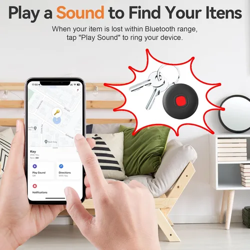 Miniatura 4 de Etiquetas de seguimiento de aire 2026 para Android o iOS, etiquetas inteligentes Bluetooth de doble sistema, aplicación Find My o Google'S Find Hub