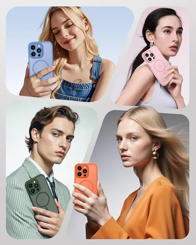 Miniatura 824 de TOCOL Funda para iPhone 11, compatible con Magsafe, protección completa de cámara, imanes integrados, protección contra caídas, funda translúcida