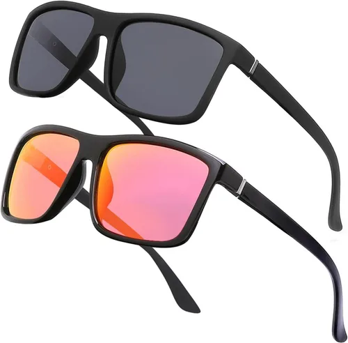 Miniatura 31 de Gafas de sol polarizadas deportivas para hombre, gafas de marco cuadrado NP1007