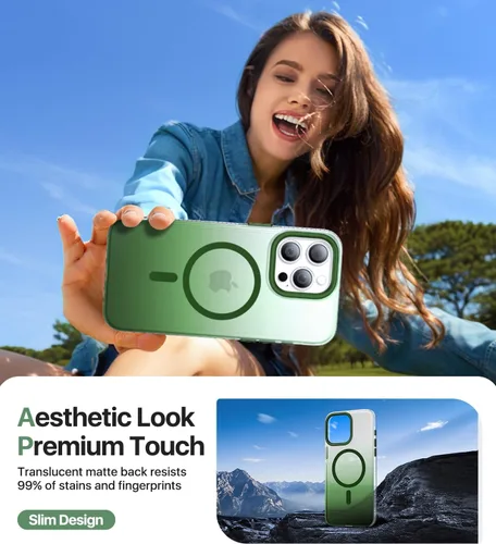 Miniatura 6 de Funda magnética diseñada para iPhone 13 Pro [compatible con Magsafe] [protección contra caídas de grado militar] Funda protectora a prueba de golpes