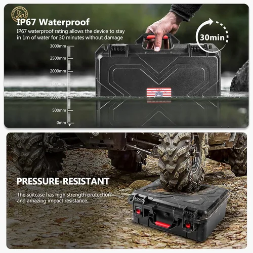 Miniatura 6 de Kinghardcase Estuches para armas de mano, 5 estuches para pistolas y 21 cargadores Estuches para pistolas precortados con múltiples pistolas a