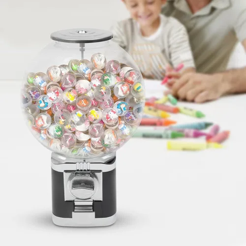 Miniatura 2 de Máquina expendedora, máquina de chicles y caramelos de gran capacidad para monedas de 1 dólar, máquinas expendedoras de juguetes con cápsulas