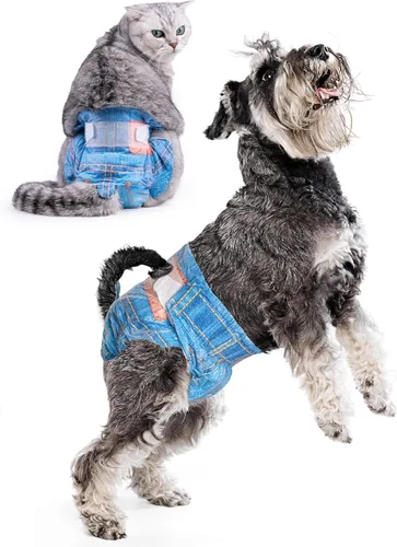 Miniatura 9 de Pet Soft Pañales desechables para perros hembras, pañales desechables para gatos, pañales para cachorros, 8 unidades, XS