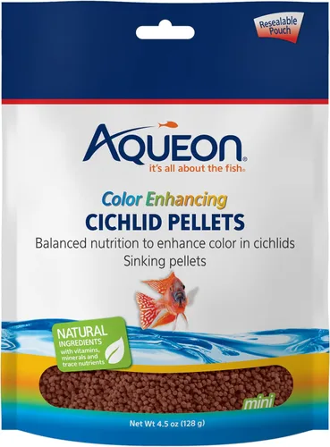 Aqueon Cíclidos para mejorar el color de los alimentos, color de 4.5 onzas