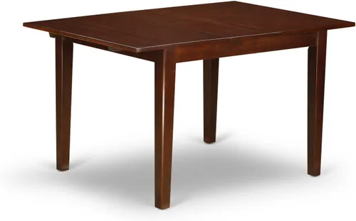 Miniatura 5 de East West Furniture MLDA3-MAH-C - Juego de mesa de comedor moderno de 3 piezas que contiene una mesa rectangular de madera con hoja de mariposa y 2
