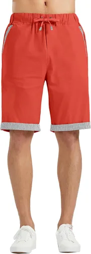 Miniatura 3 de Janmid Pantalones cortos casuales de lino para hombre