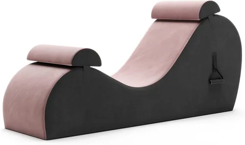 Miniatura 13 de Avana Chakra Yoga Chaise - 2 reposacabezas ajustables y asas con correas ajustables, micro terciopelo/microbucle, rojo y gris