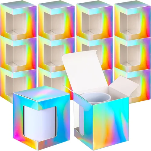 Miniatura 10 de Harloon 24 piezas de cajas para tazas de regalo, caja para café para tazas en blanco de sublimación, embalaje para tazas de 11 onzas, 12 onzas, 15