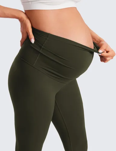 Miniatura 6 de CRZ YOGA Butterluxe - Leggings de maternidad sobre el vientre de 25 pulgadas, pantalones suaves para entrenamiento, yoga y embarazo
