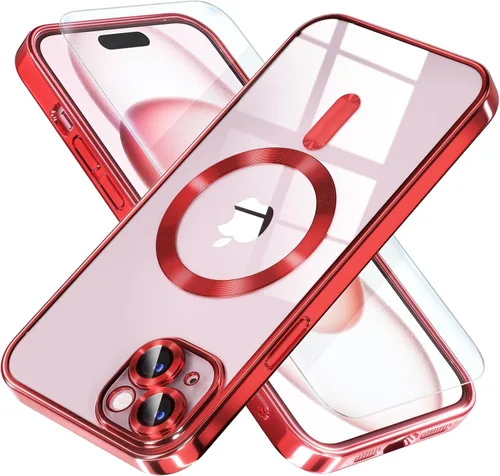 Miniatura 70 de Misea Funda magnética para iPhone 14 compatible con MagSafe [nunca amarillenta] [protección contra caídas de grado militar] protector completo