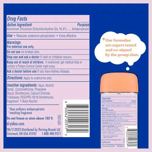 Miniatura 2 de Dry Idea Gel Desodorante y Antitranspirante para Mujeres - Hipoalergénico para Piel Sensible, 2 Veces Más Protección contra el Sudor, 72Hr