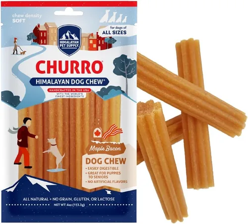 Miniatura 13 de Himalayan Dog Chew Churro de queso de yak para perros, 100% natural, duradero, sin gluten, chucherías saludables y seguras para perros, sin lactosa