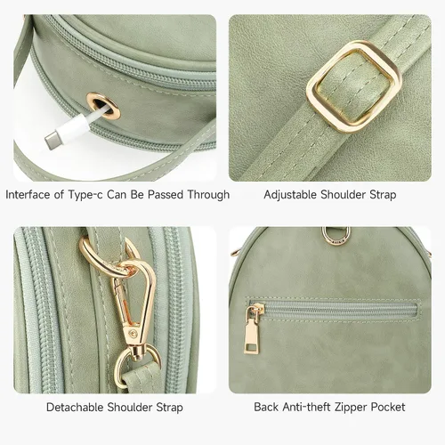 Miniatura 22 de T1953 Mochila para mujer, de piel sintética, para regalo para niñas y mujeres