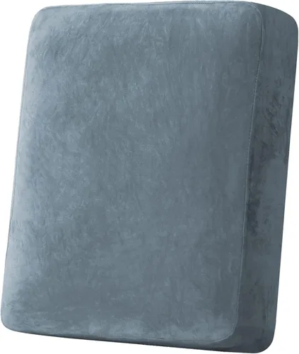 Miniatura 188 de H.VERSAILTEX - Funda de terciopelo elástica y afelpada para protección de cojines de sofá biplaza, silla o sofá, 2 piezas, tamaño grande, color gris