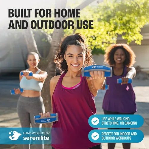 Miniatura 2 de Serenilite Pesas de Mano para Mujeres y Hombres Mancuernas Suave Juego de Pesas de Mano para Caminar - Mancuernas de Neopreno Cómodas y Seguras