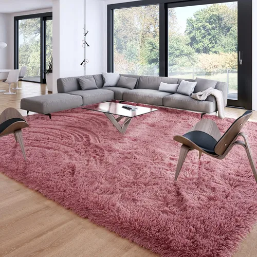 Miniatura 113 de Merelax Alfombra Moderna Suave y Esponjosa Shaggy para Dormitorio Sala de Estar Decoración de Sillas Pequeñas Alfombras Tapetes para Pies Piso, Verde