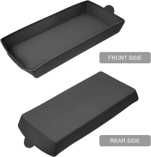 Miniatura 2 de UPKOCH Bandeja de silicona negra para hornear, divisores de sartén para horno, asas resistentes a prueba de calor, bandeja antiadherente, juego