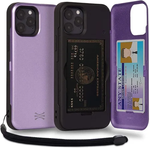 Miniatura 7 de TORU CX PRO - Funda tipo cartera para iPhone 12 Pro/iPhone 12 Funda protectora a prueba de golpes resistente con tarjetero oculto y ranura