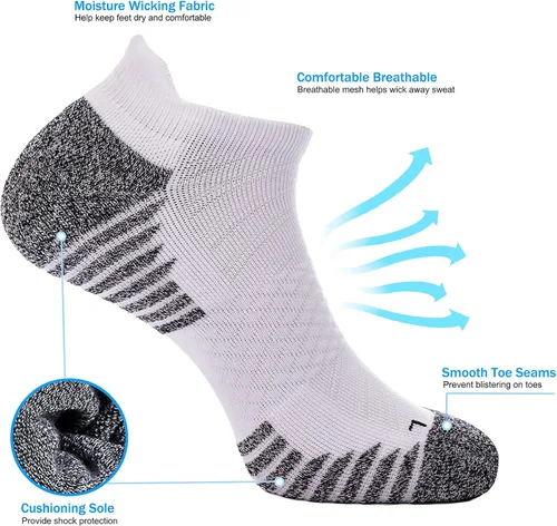 Miniatura 3 de Athletic Ankle Compression Socks Cushioned for Men and Women 26 Pairs Short Arch Support Socks