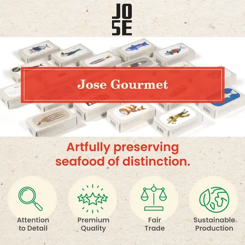 Miniatura 6 de Bacalao en aceite de oliva y ajo por Jose Gourmet, bacalao portugués capturado silvestre, bacalao enlatado en aceite de oliva, Omega 3, Comercio