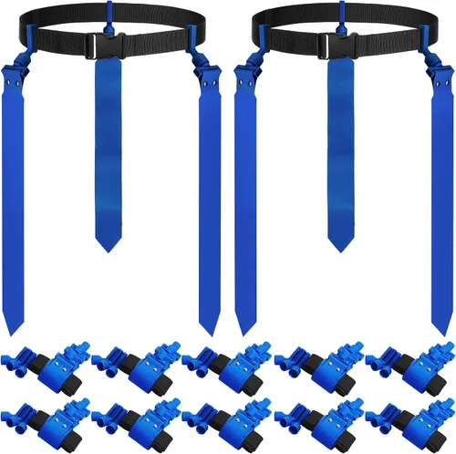 Miniatura 20 de Hungdao Cinturones y banderas de fútbol para 10/12 jugadores, cinturones de fútbol ajustables para niños, adolescentes, adultos, entrenamiento