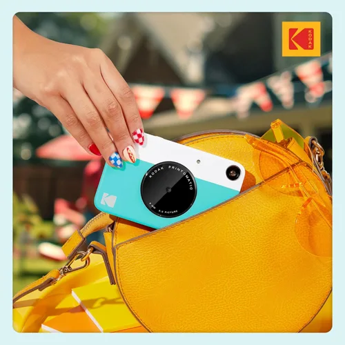 Miniatura 6 de KODAK Printomatic - Cámara digital de impresión instantánea a todo color de 5 MP, fotos coloridas en papel fotográfico con respaldo adhesivo Zink