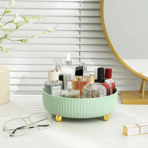 Miniatura 18 de Anyoifax Bandeja organizadora de perfumes de maquillaje, giratoria de 360 grados, organizador de loción para el cuidado de la piel, organizador