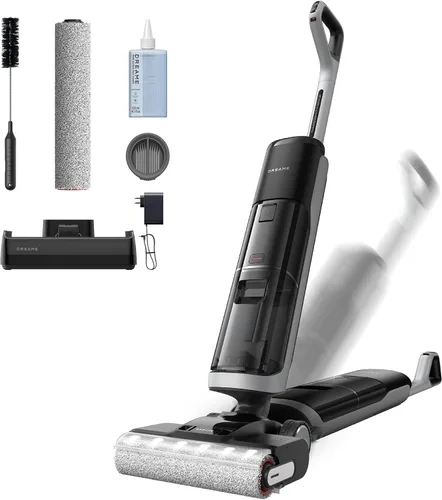 Miniatura 10 de dreame H14 - Trapeador inalámbrico para aspirar en seco y húmedo de 180°, lavado con cepillo de 140 °F, secado rápido con aire caliente en 5