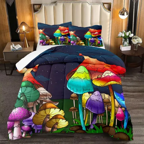 Miniatura 10 de Juego de ropa de cama de tamaño individual, edredón de gatos de dibujos animados para niñas, niños y adolescentes, juego de edredón azul