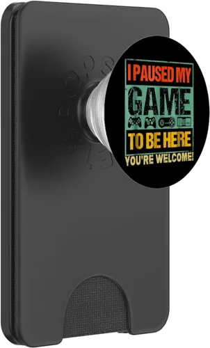 Miniatura 7 de I Paused My Game To Be Here Funny Gamers Men Boys Teens Gift PopSockets Grip and Stand para teléfonos y tabletas, Negro