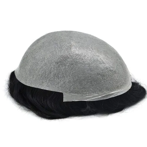 Miniatura 2 de Super Thin Skin Mens Toupee 0.001 in - Sistema de cabello de piel ultrafina para hombres, cabello humano negro, marrón, rubio, gris, peluca