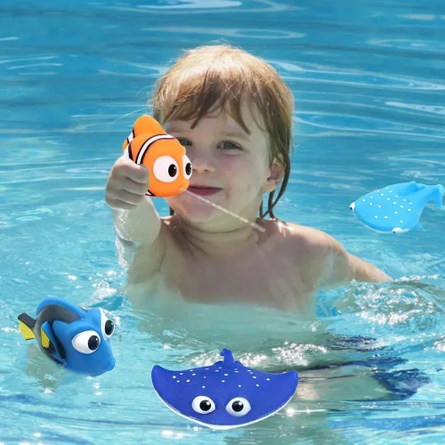Miniatura 5 de Juguete de ducha para niños, juguetes de chorro de baño para bebés, juguetes de agua para bañera de tiburón, 4 juguetes de piscina para bebés