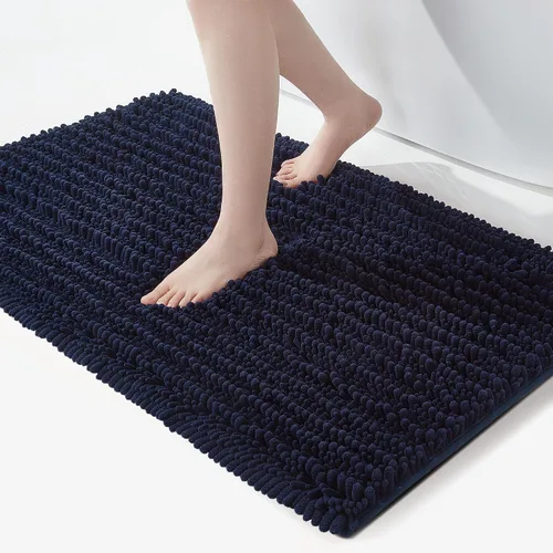 Miniatura 71 de FLOLEOPA Alfombras de Baño de Microfibra de Felpa Suave, Alfombras de Baño Absorbentes Antideslizantes Lavables a Máquina, Tapetes de Baño para Beige