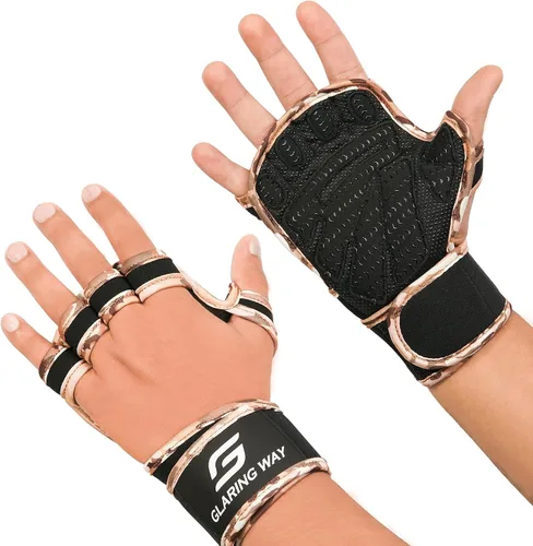 Miniatura 8 de Guantes de levantamiento de peso acolchados de neopreno Glaring Way para hombres y mujeres - Guantes de entrenamiento ventilados para atletas