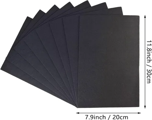 Miniatura 2 de Jtnohx - Fieltro rígido, hojas de fieltro de 2 mm de grosor para manualidades, cuadrados de tela de fieltro dura de 20,3 x 30,5 cm, 8 piezas
