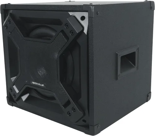 Miniatura 5 de Rockville BASS Blaster 10 - Subwoofer de cine en casa de 10 pulgadas con alimentación de 750 W, iluminación LED, entradas/salidas RCA, cruce