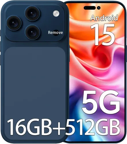Teléfonos celulares desbloqueados Q17 PM, 5G Dual SIM Dual Standby Android 15 Smartphone, teléfono Android 16+512GB, pantalla HD de 6.9 pulgadas,