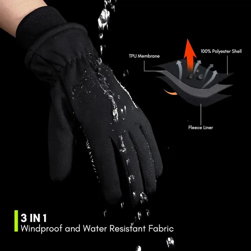 Miniatura 2 de Extremus Winter Gloves for Men Women, Touchscreen Running Gloves, Anti-Slip Palm Warm Gloves for Running, Cycling, Hiking & Driving, Cold Weather
