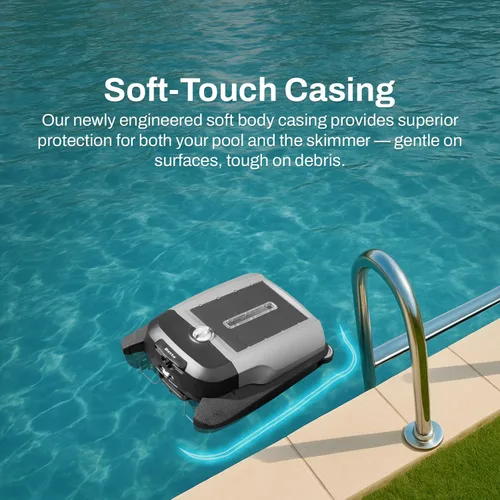Miniatura 7 de Betta Flex Espumador robótico para piscina con energía solar – Sin cables con modos de limpieza duales, protección de piscina de tacto suave. Gris